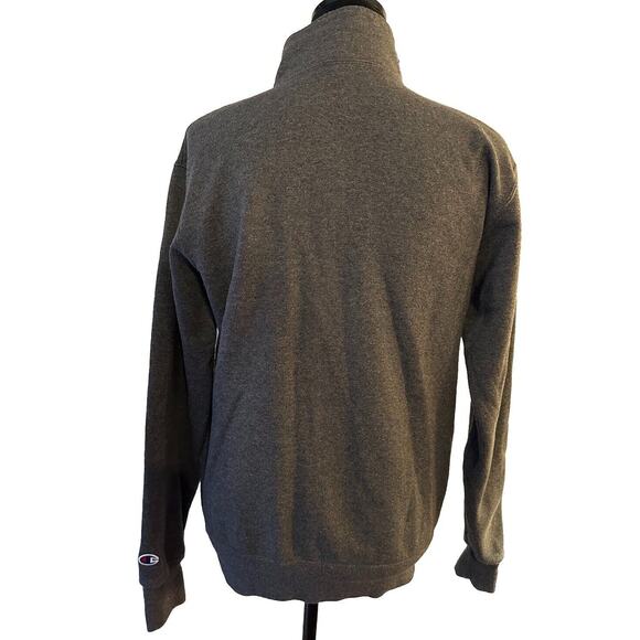 CHAMPION Eco Fleece Pullover "Calvin College" 1/4 Zip Women’s Small Gray/Red - Picture 3 of 8